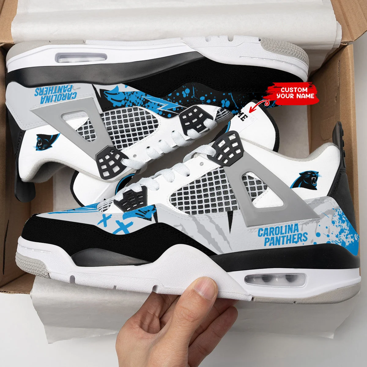 Carolina Panthers AJ4 Sneakers 3
