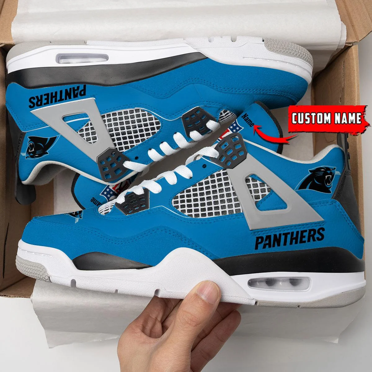 Carolina Panthers AJ4 Sneakers 4