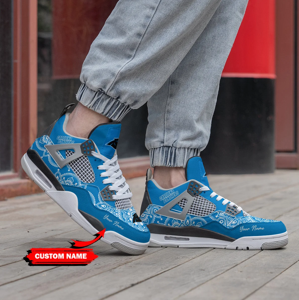Carolina Panthers AJ4 Sneakers 7