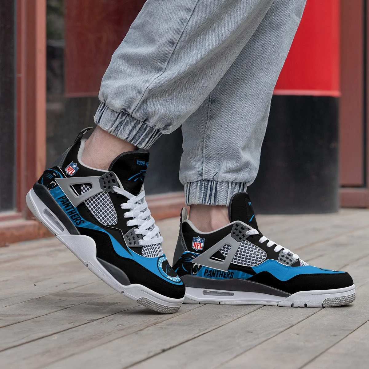 Carolina Panthers AJ4 Sneakers 8