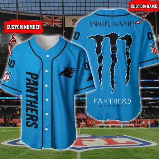 Carolina Panthers Personalized Baseball Jersey 194