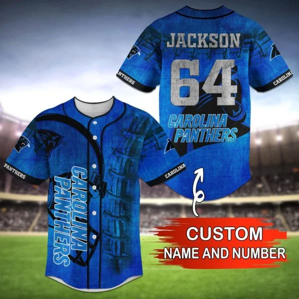 Carolina Panthers Personalized Baseball Jersey 94