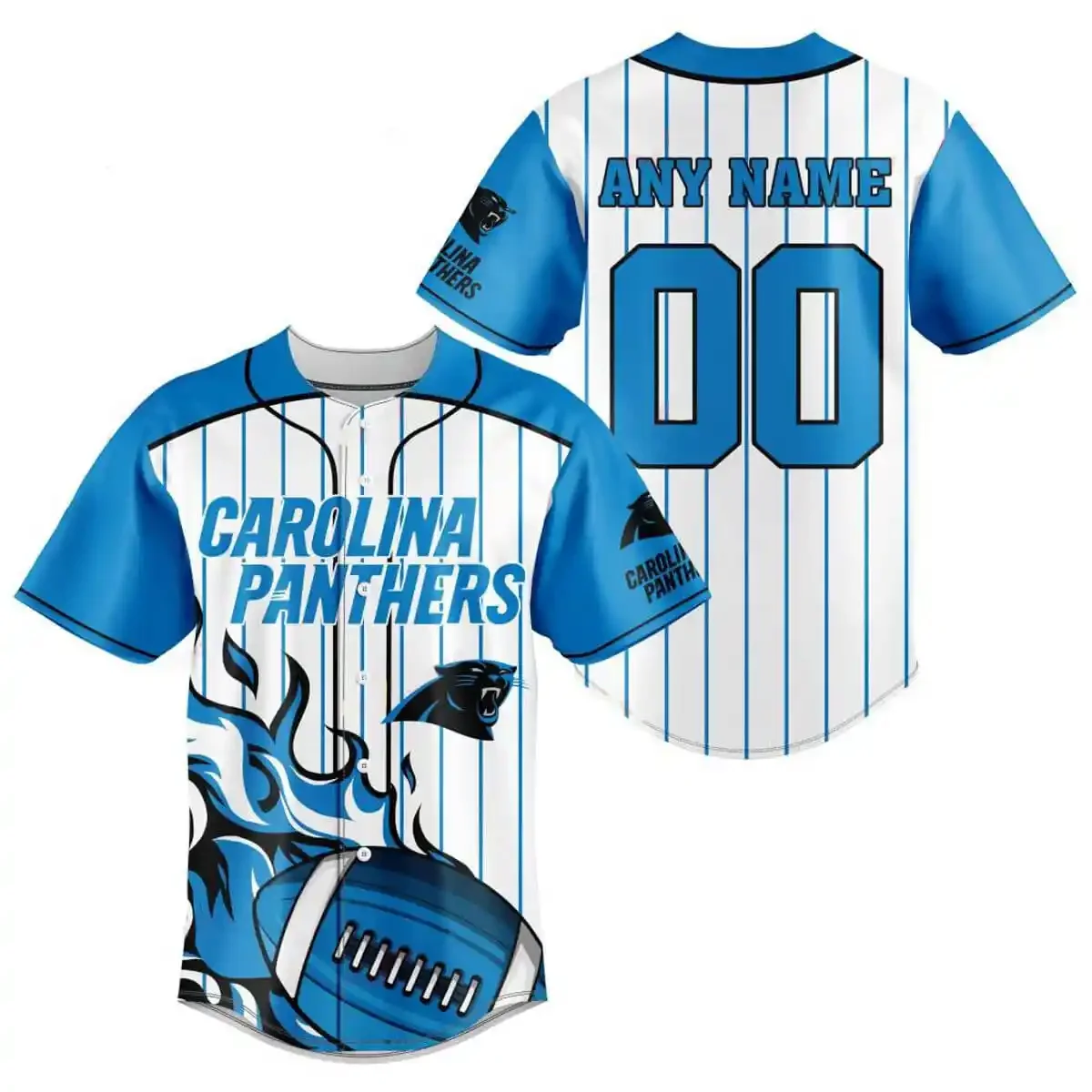 Carolina Panthers Personalized Baseball Jersey 732