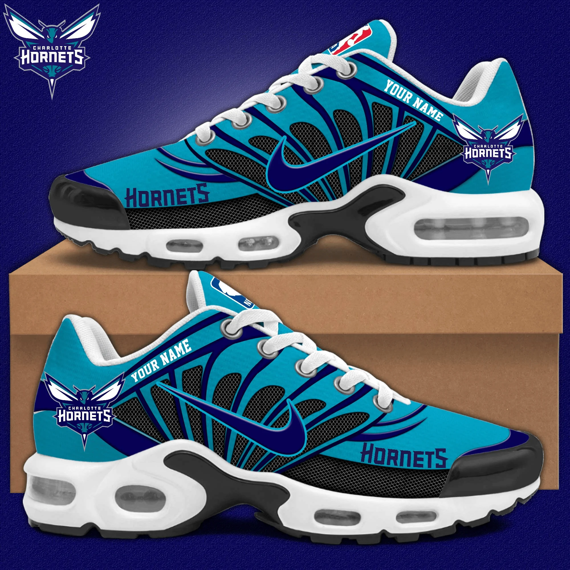 Charlotte Hornets Air Max Plus Shoes Sneakers For Men And Women