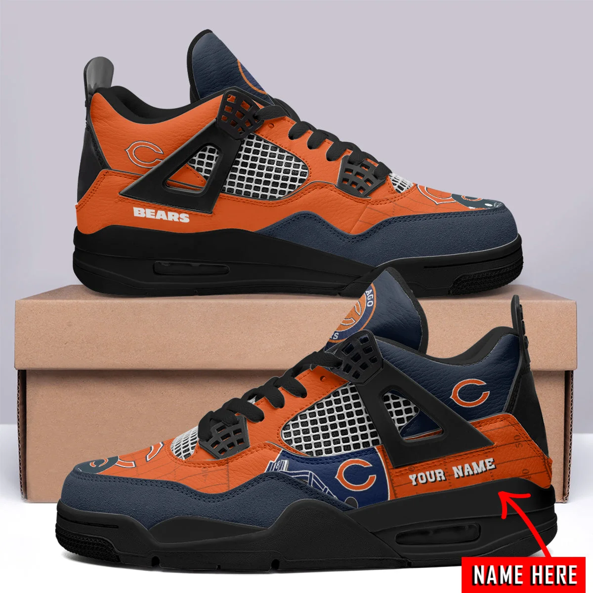 Chicago Bears AJ4 Sneakers 11
