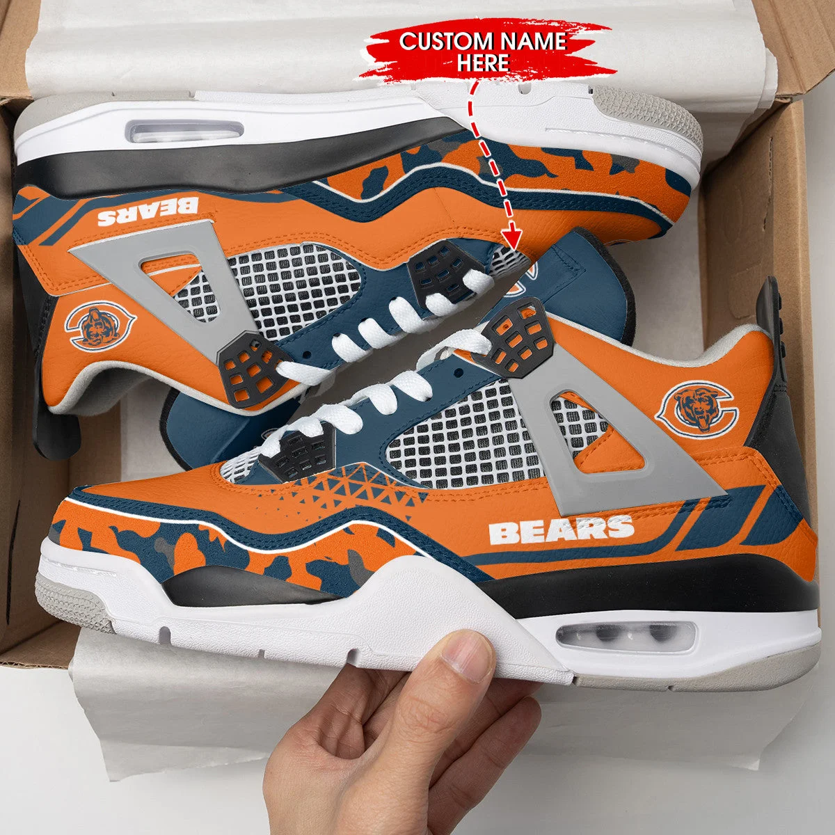 Chicago Bears AJ4 Sneakers 1