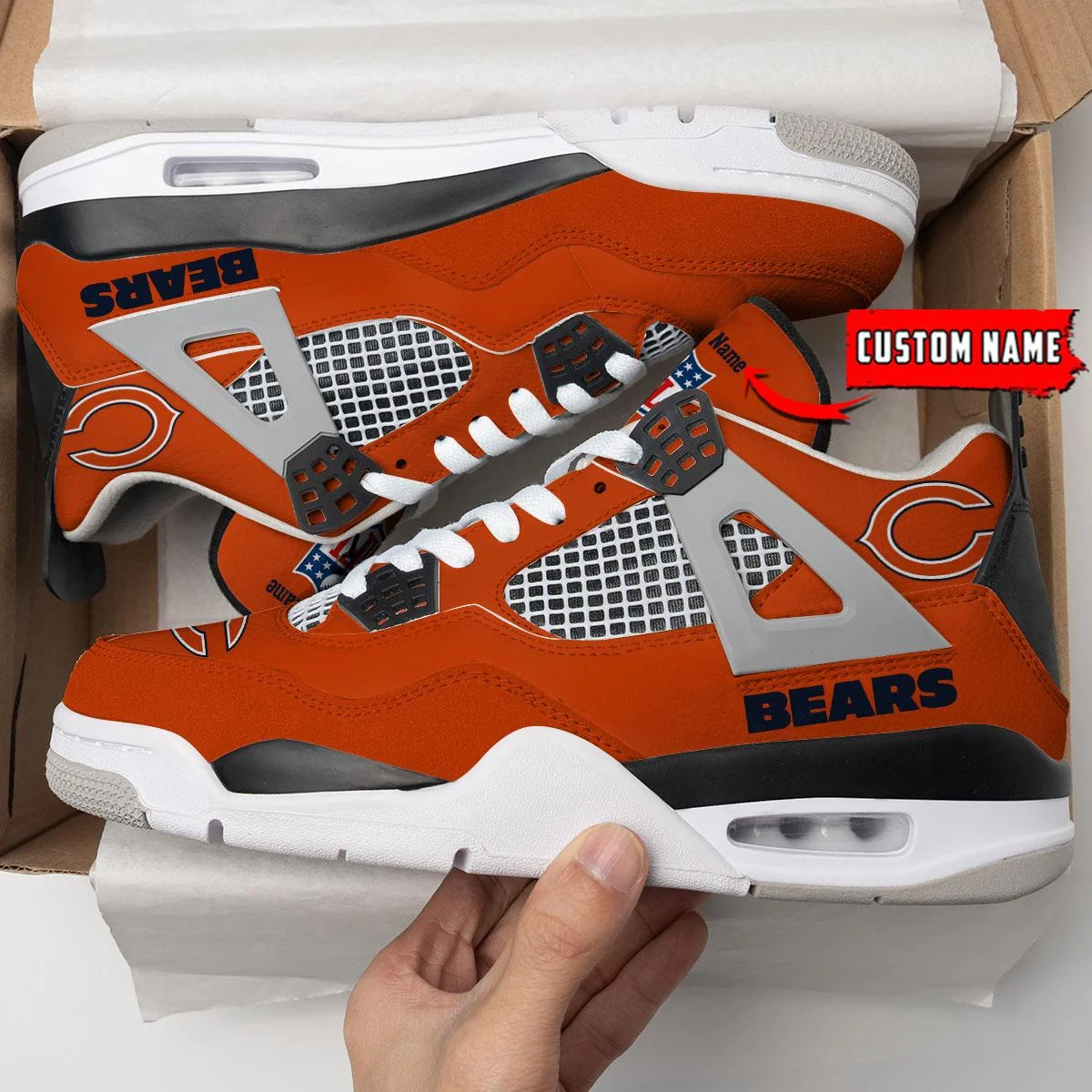 Chicago Bears AJ4 Sneakers 2