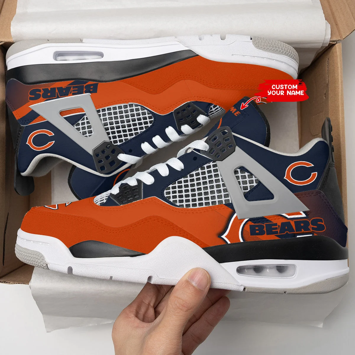 Chicago Bears AJ4 Sneakers 3