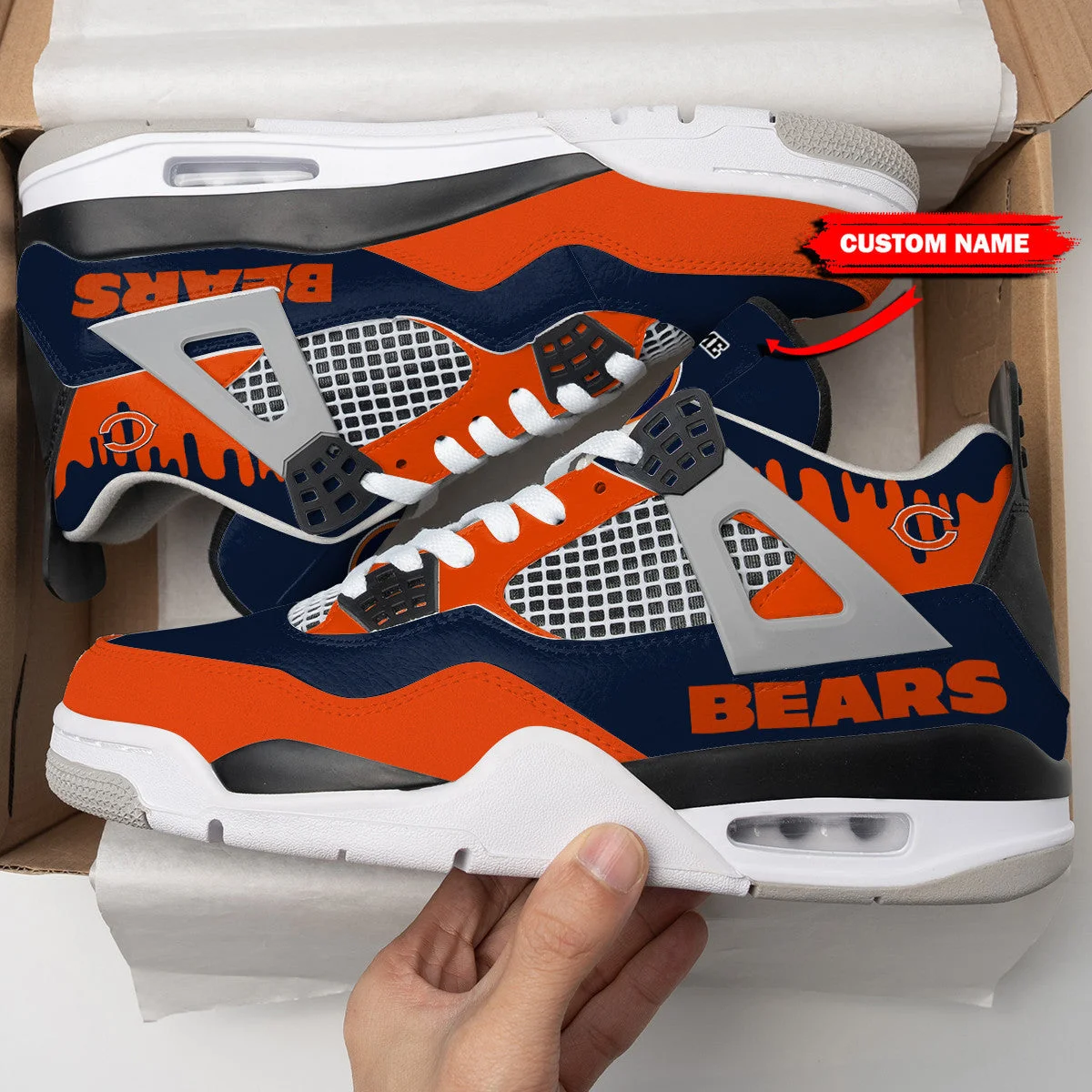 Chicago Bears AJ4 Sneakers 4