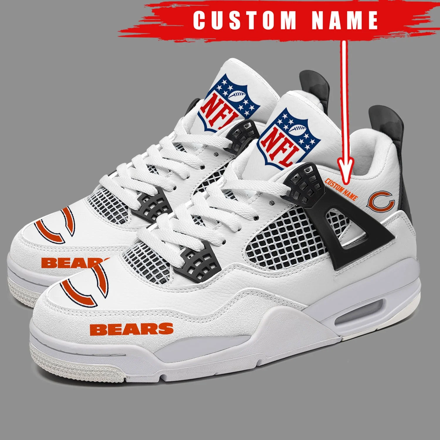 Chicago Bears AJ4 Sneakers 8
