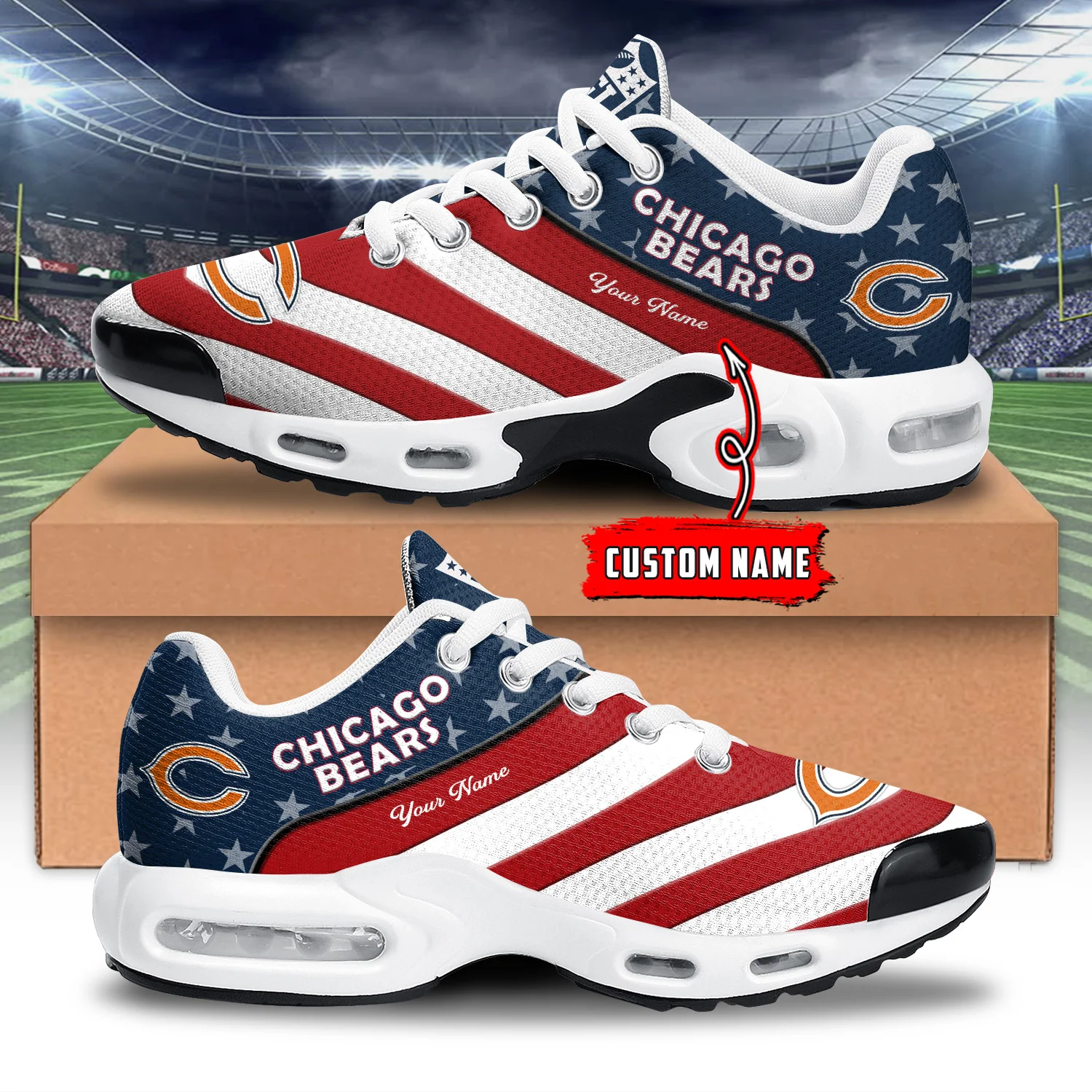 Chicago Bears Air Max Plus Shoes Sneakers For Men And Women