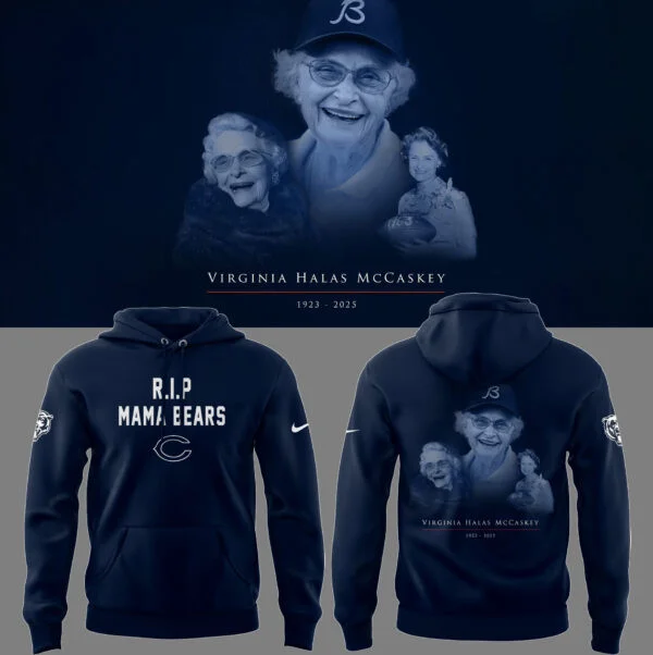 Chicago Bears NFL 2025 Nike Limited R.I.P Virginia Halas McCaskey' Hoodie Best Football Gifts