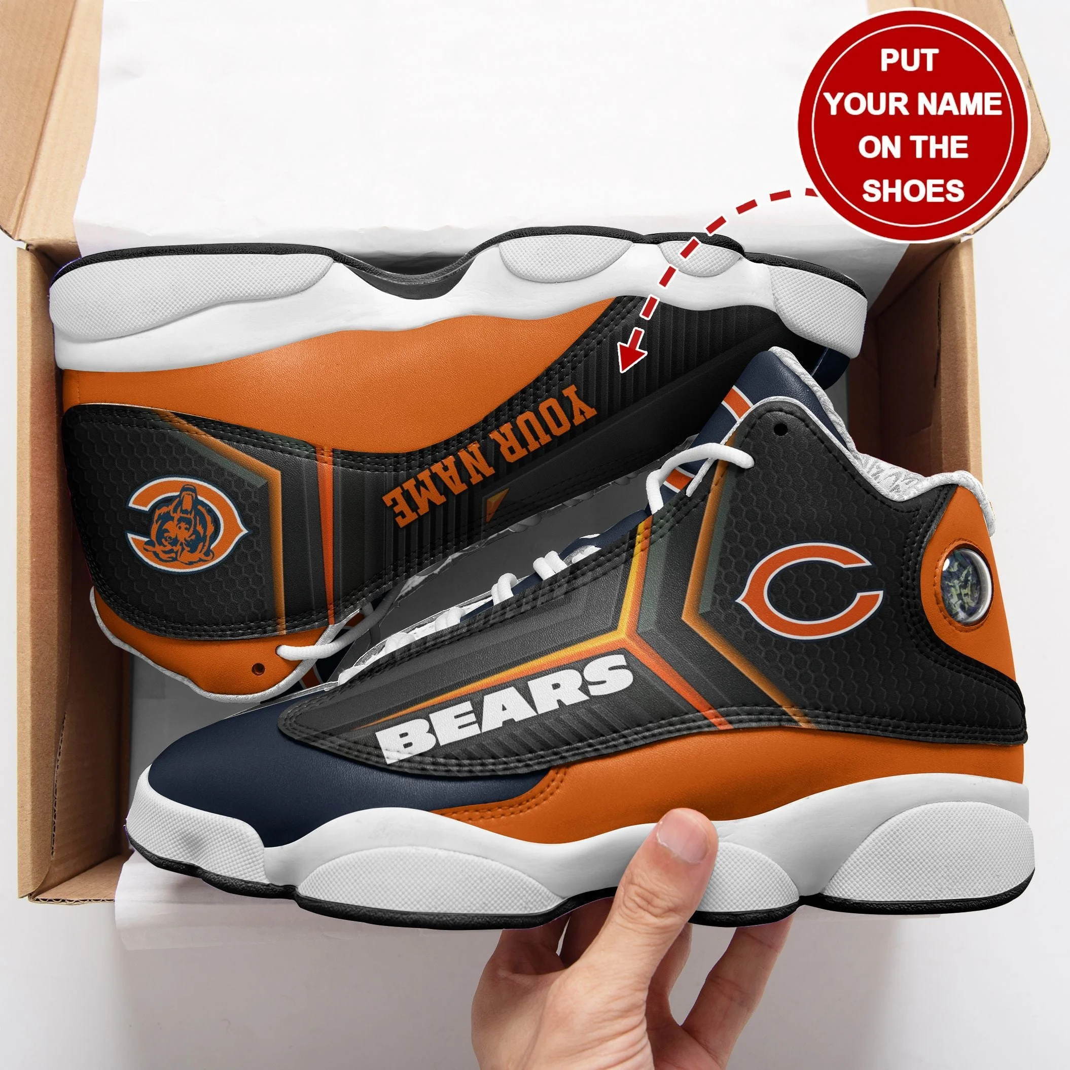 Chicago Bears NFL AJ13 Sneakers Shoes For Men And Women 26