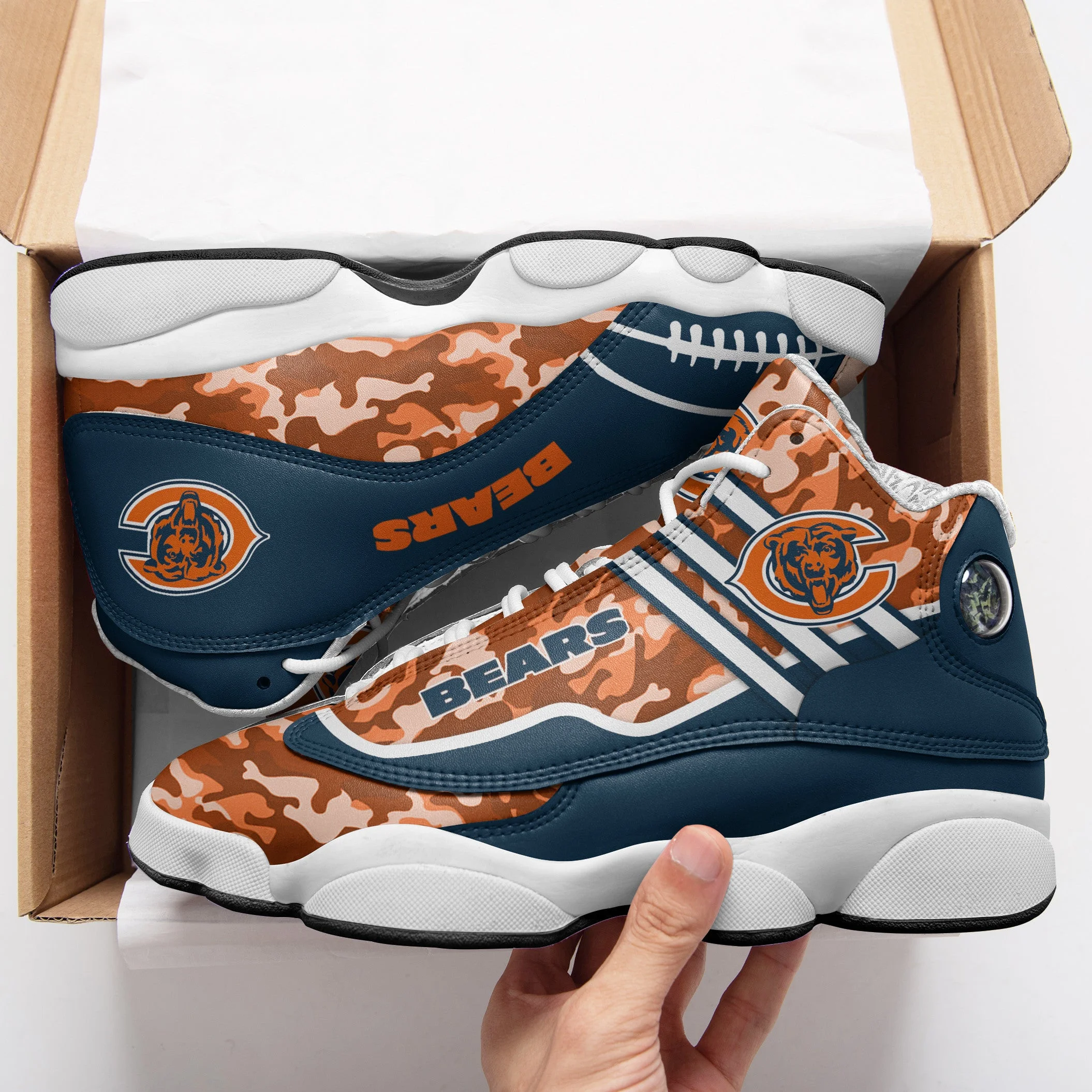 Chicago Bears NFL AJ13 Sneakers Shoes For Men And Women 6