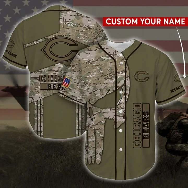 Chicago Bears Personalized Baseball Jersey 141