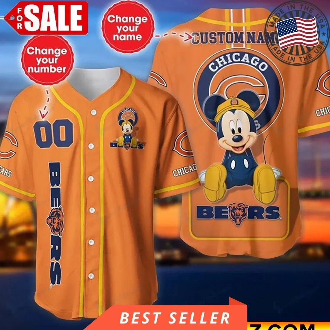 Chicago Bears Personalized Baseball Jersey 805