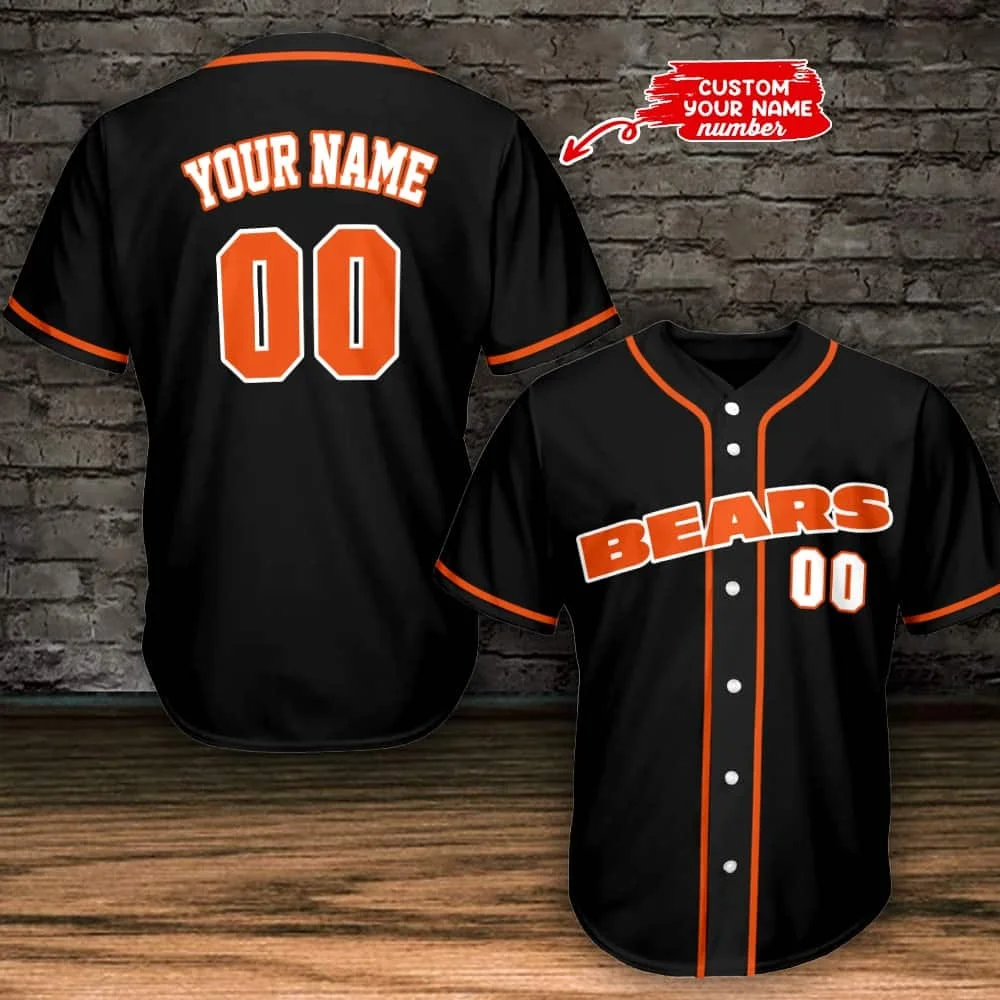 Chicago Bears Personalized Baseball Jersey 782