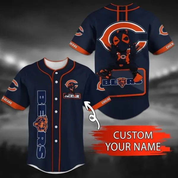 Chicago Bears Personalized Baseball Jersey 56
