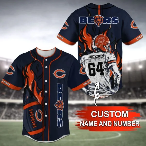 Chicago Bears Personalized Baseball Jersey 53