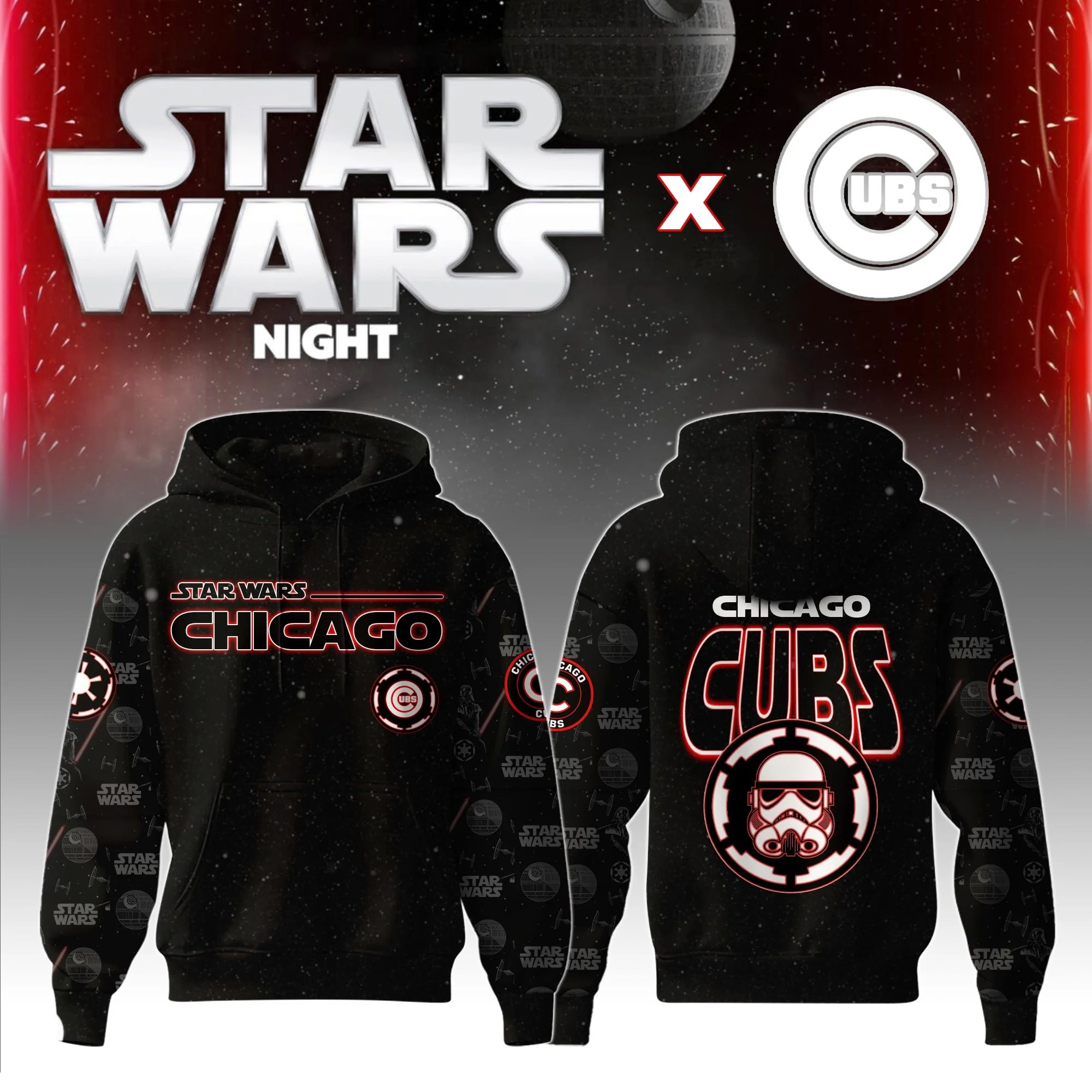 Chicago Cubs MLB x Star War Night Special Edition Hoodie 2025 Best