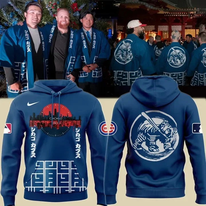 Chicago Cubs Tokyo Japan Series Hoodie MLB World Tour Tokyo Series 2025 Apparel Gifts