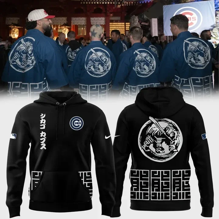 Chicago Cubs Tokyo Series Black Hoodie
