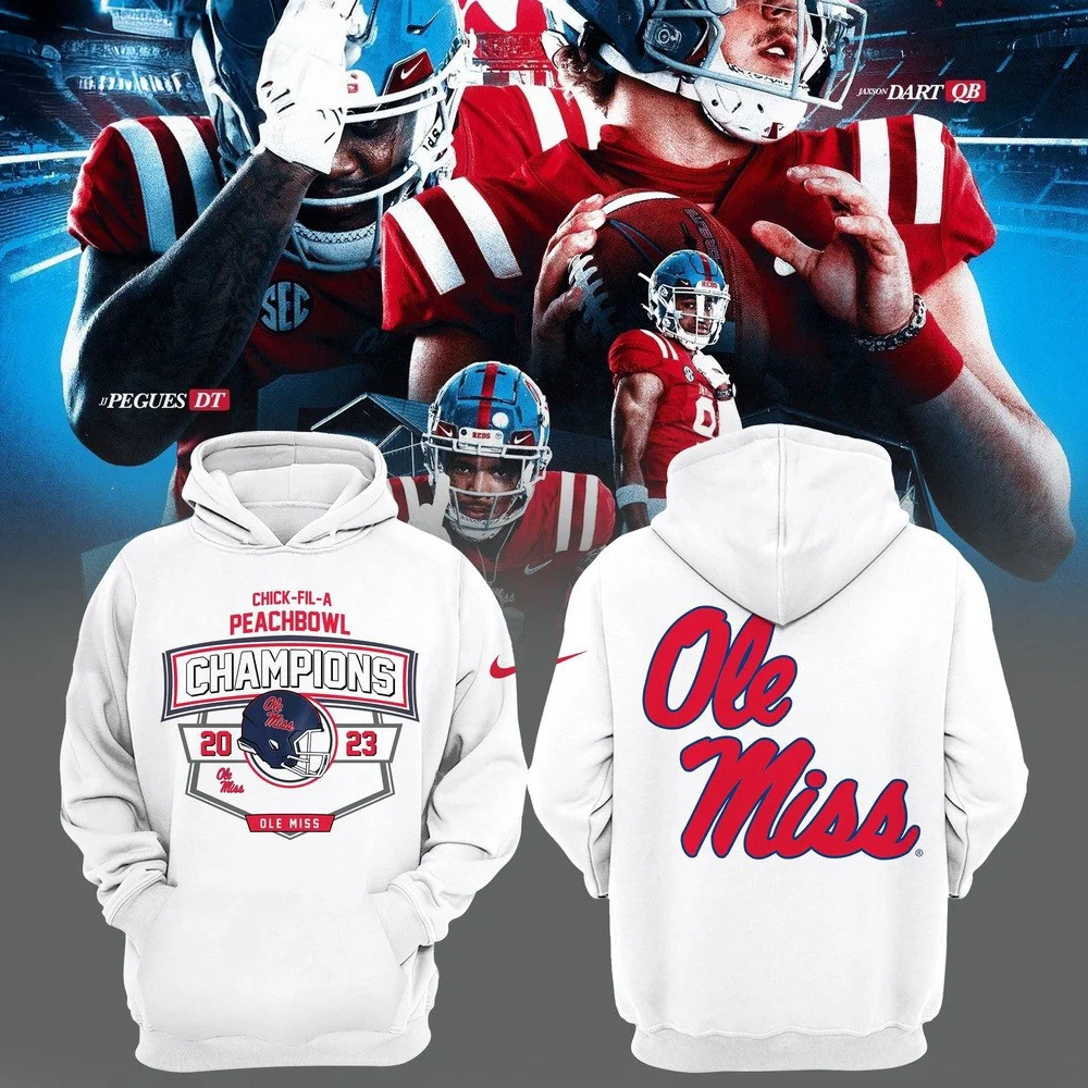 Chick-fil-A Peach Bowl Champions Ole Miss Rebels Football Hoodie