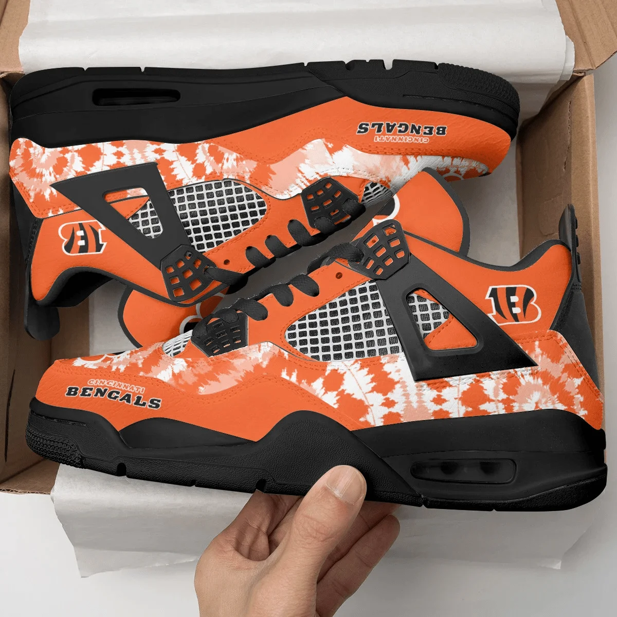 Cincinnati Bengals AJ4 Sneakers 12