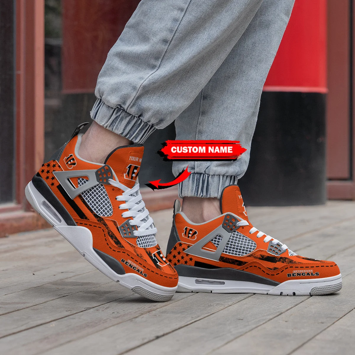 Cincinnati Bengals AJ4 Sneakers 16