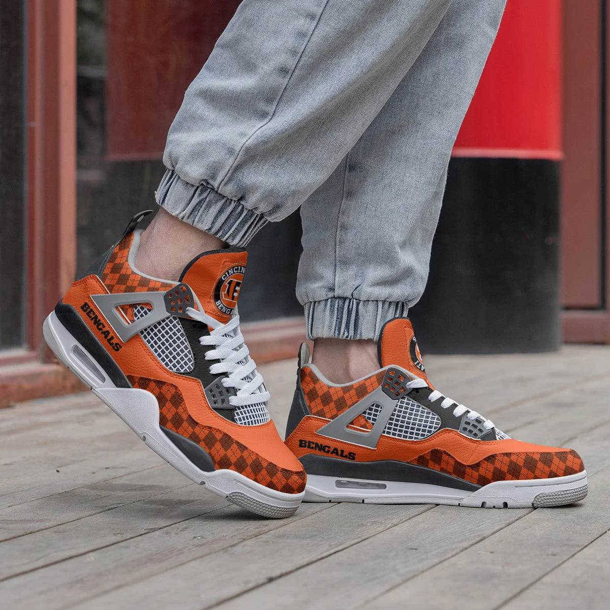 Cincinnati Bengals AJ4 Sneakers 17