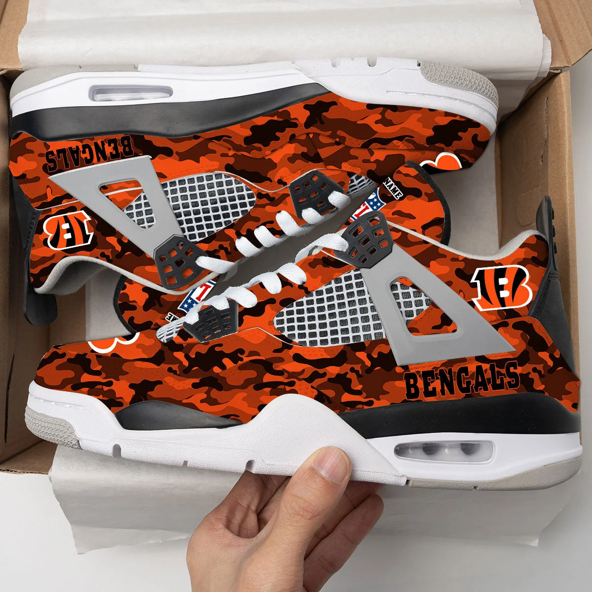 Cincinnati Bengals AJ4 Sneakers 18