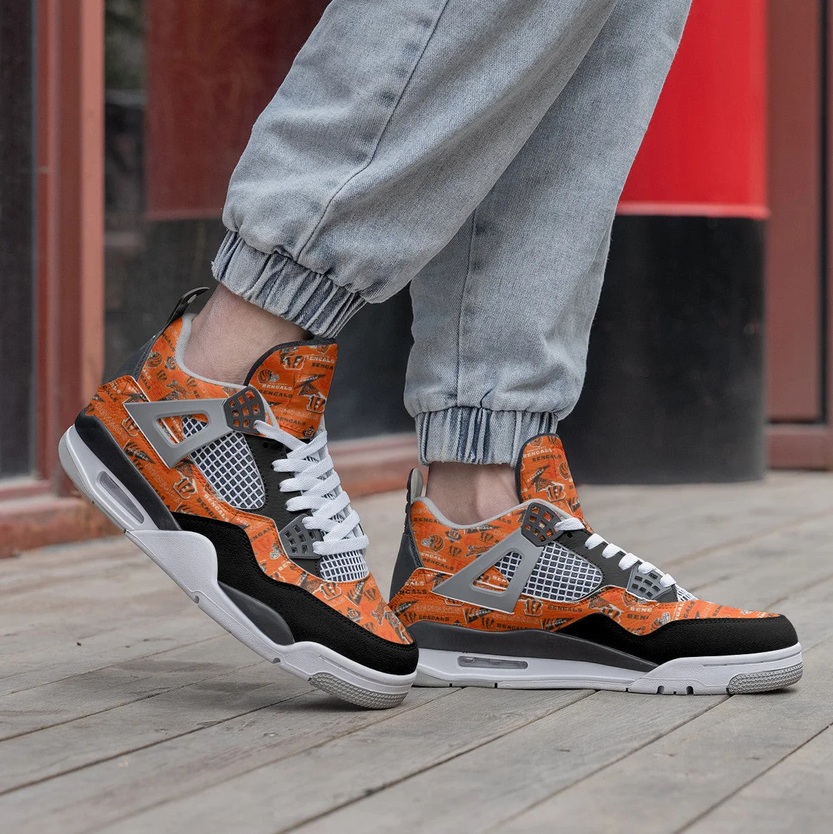 Cincinnati Bengals AJ4 Sneakers 19