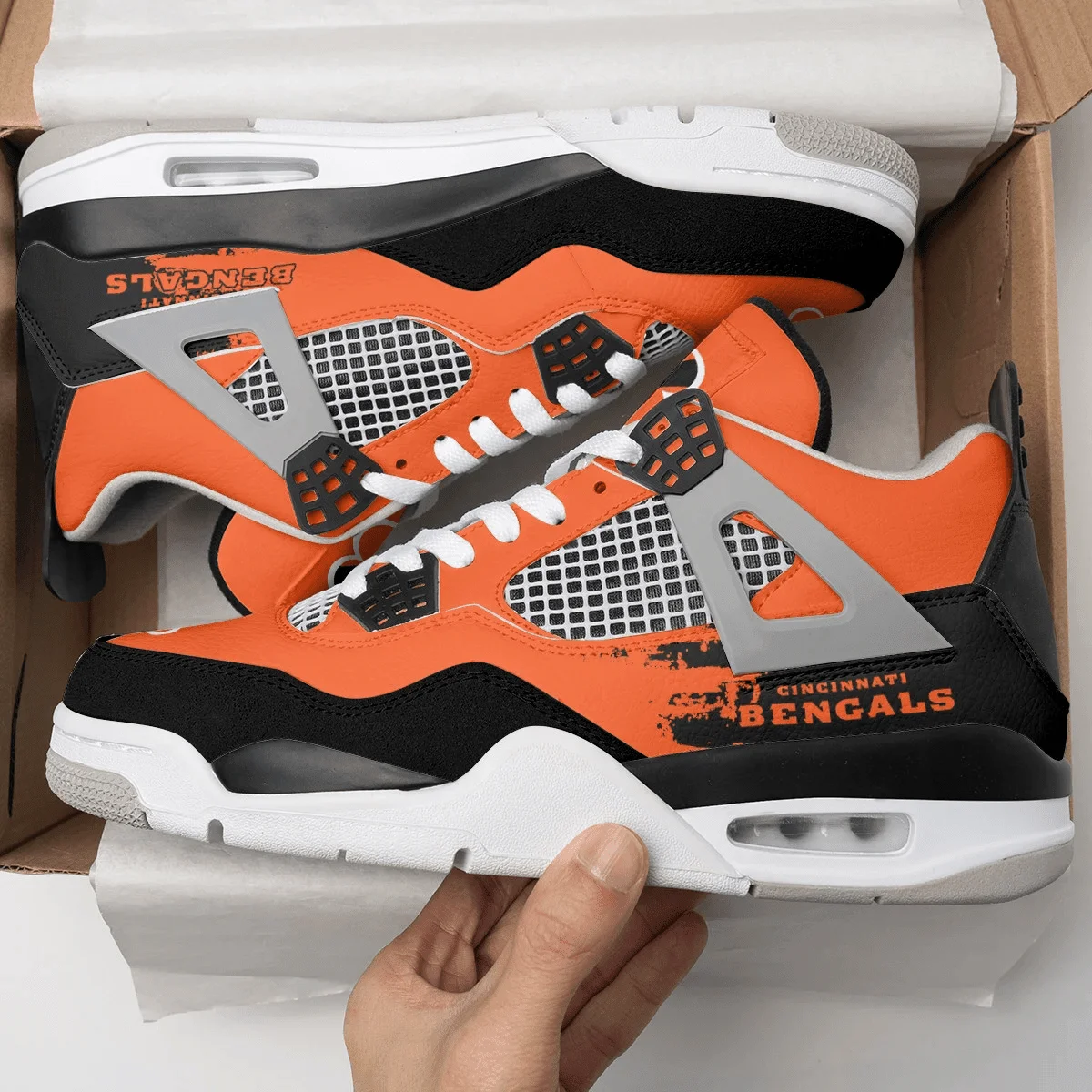 Cincinnati Bengals AJ4 Sneakers 2