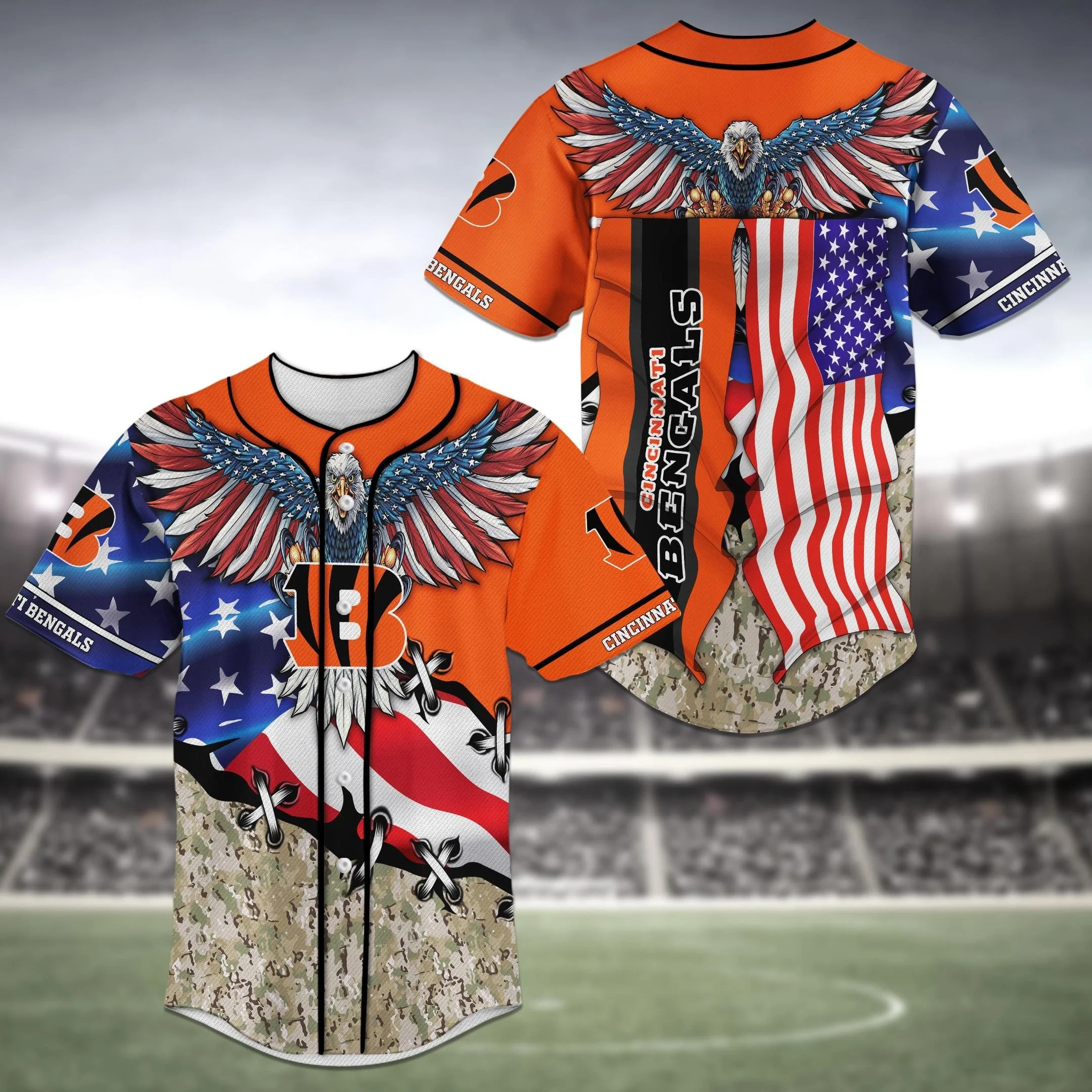 Cincinnati Bengals Baseball Jersey 594