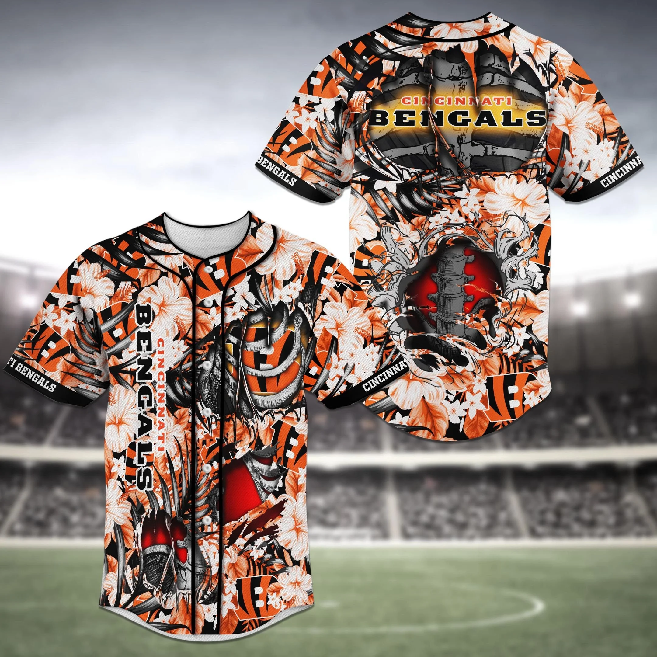Cincinnati Bengals Baseball Jersey 595