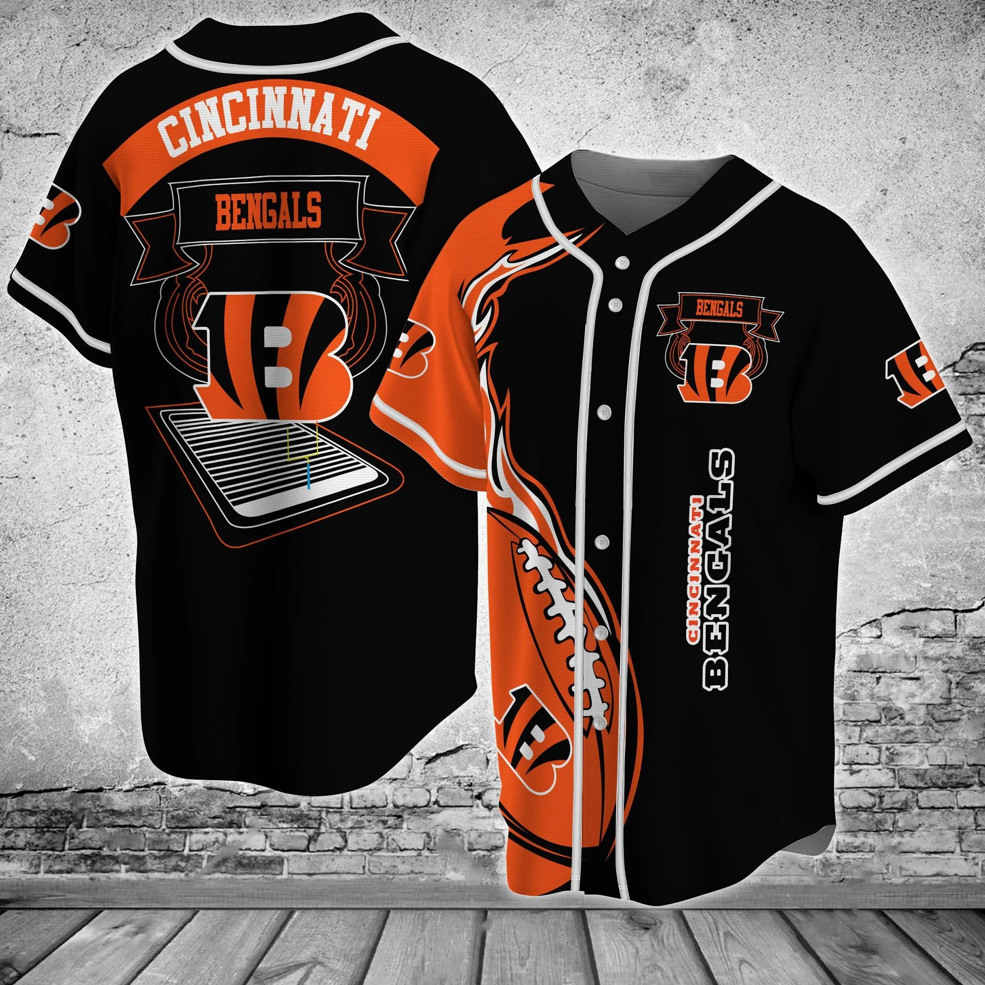 Cincinnati Bengals Baseball Jersey 596