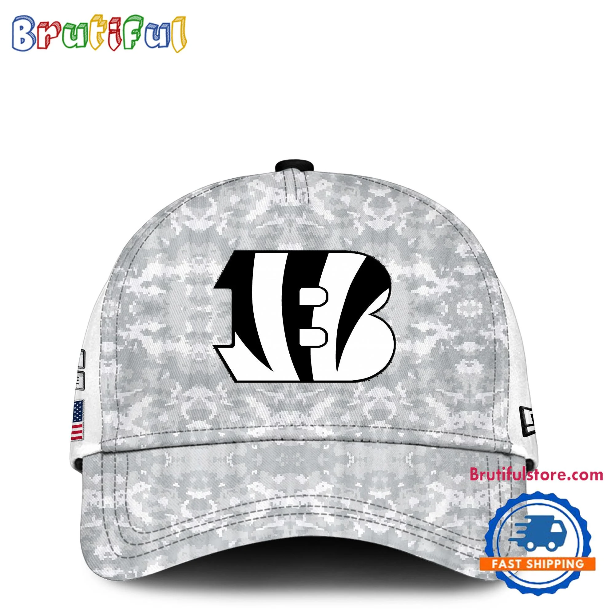 Cincinnati Bengals Camo 2024 Salute to Service Club Veterans Limited Baseball Cap