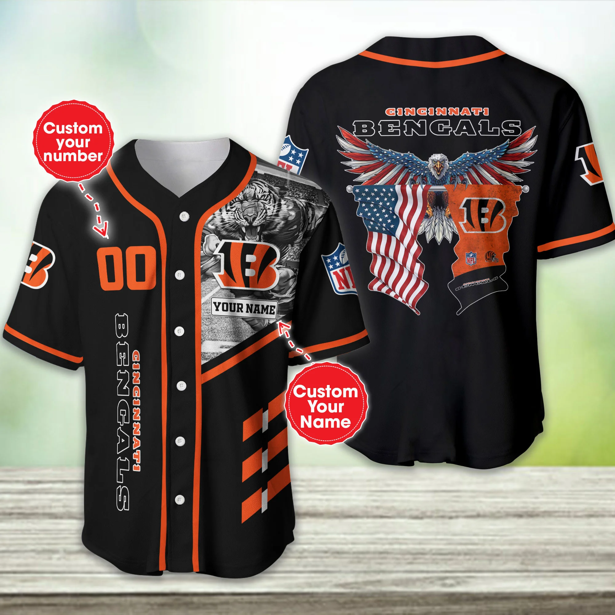 Cincinnati Bengals Personalized Baseball Jersey 394