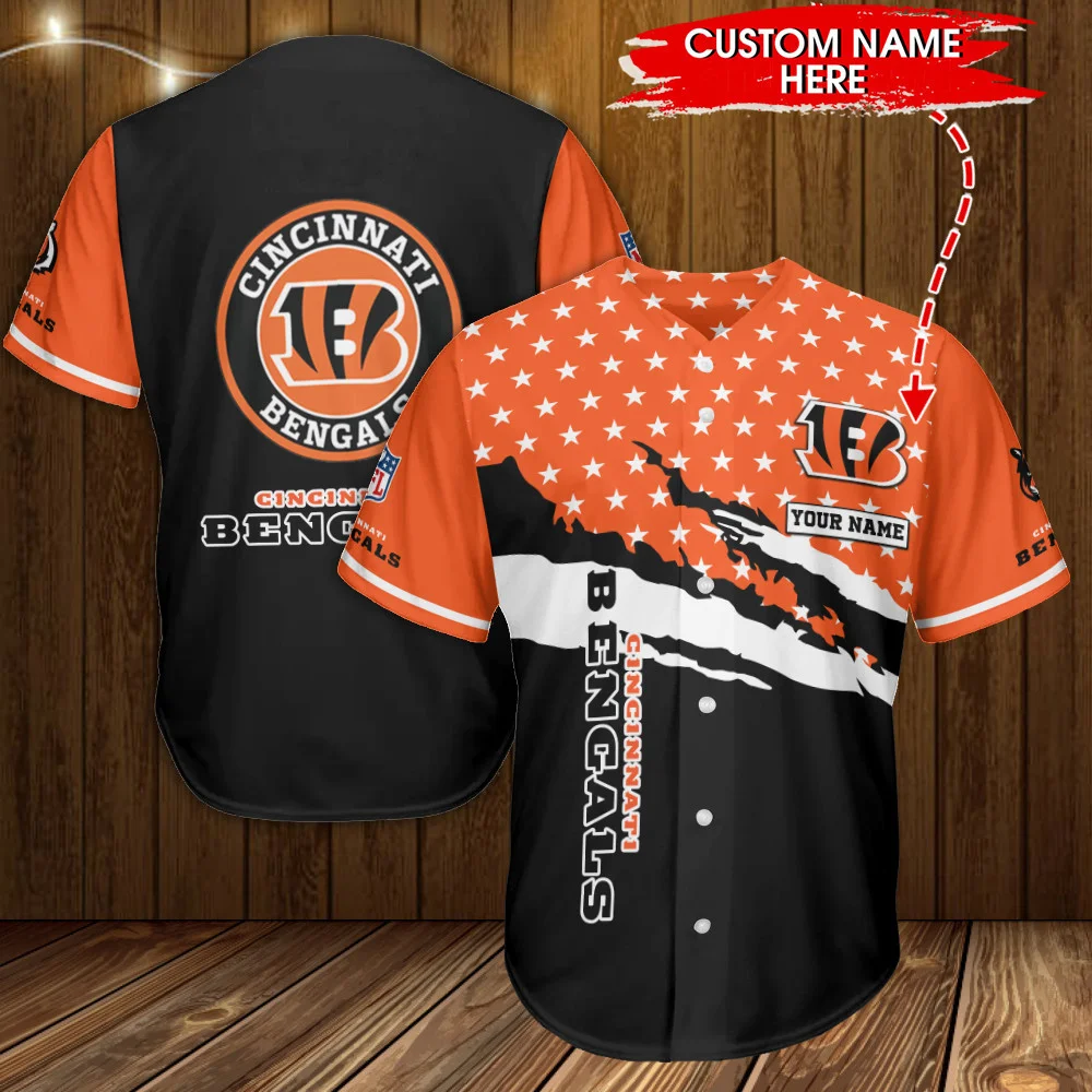 Cincinnati Bengals Personalized Baseball Jersey 553