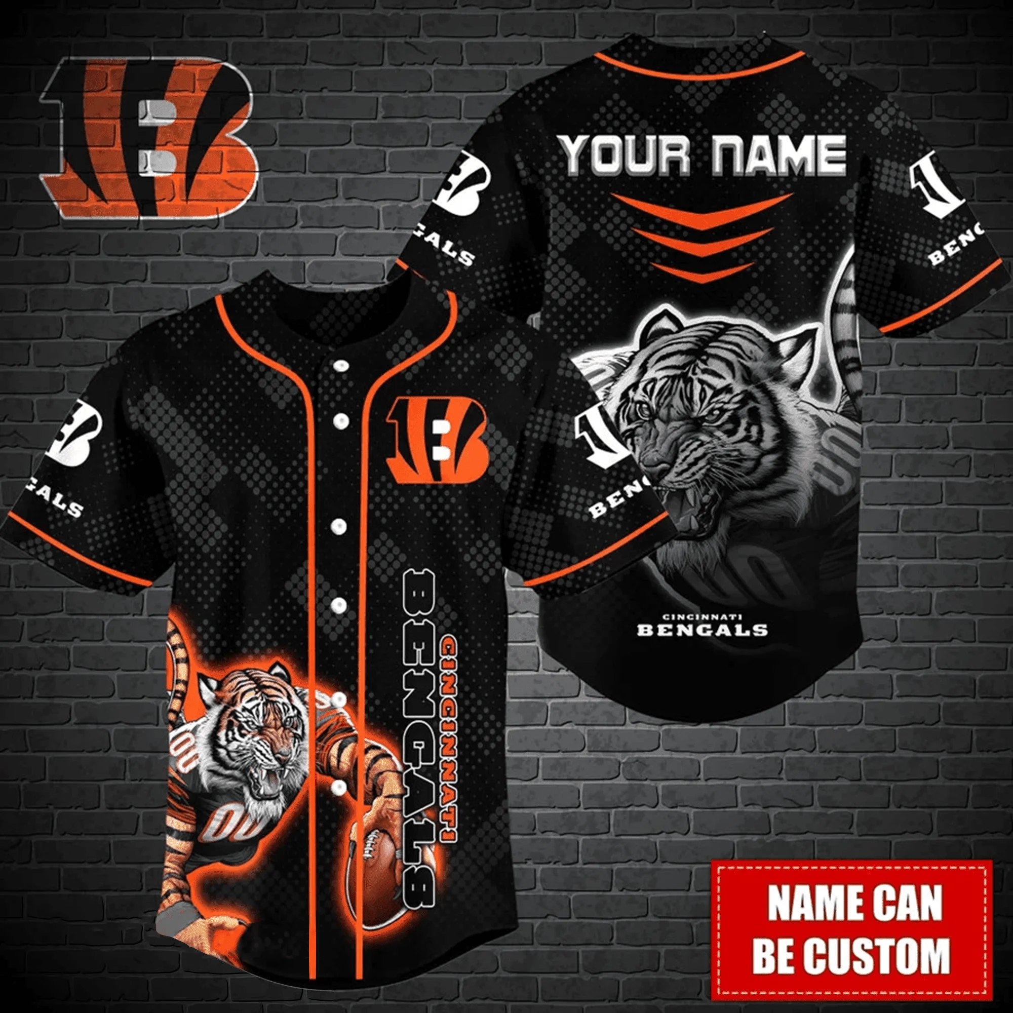 Cincinnati Bengals Personalized Baseball Jersey 354
