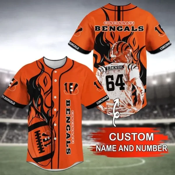 Cincinnati Bengals Personalized Baseball Jersey 26