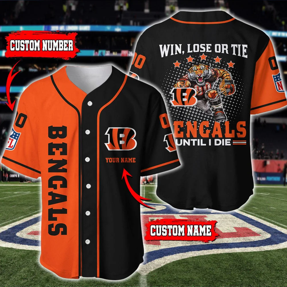 Cincinnati Bengals Personalized Baseball Jersey 568