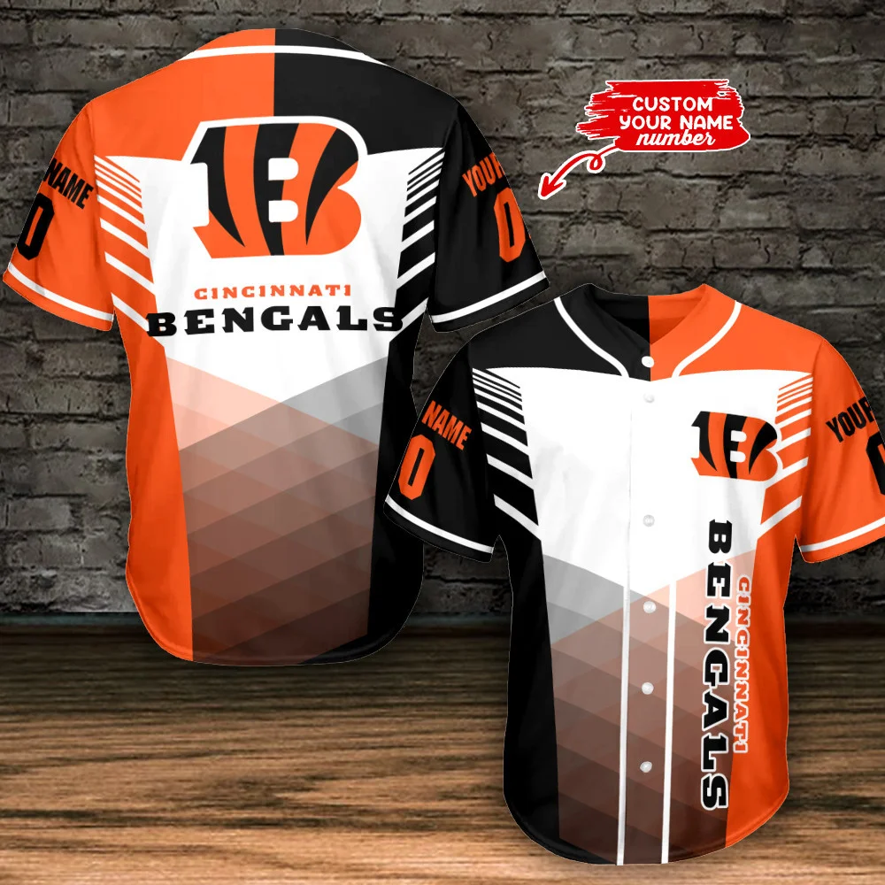 Cincinnati Bengals Personalized Baseball Jersey 516