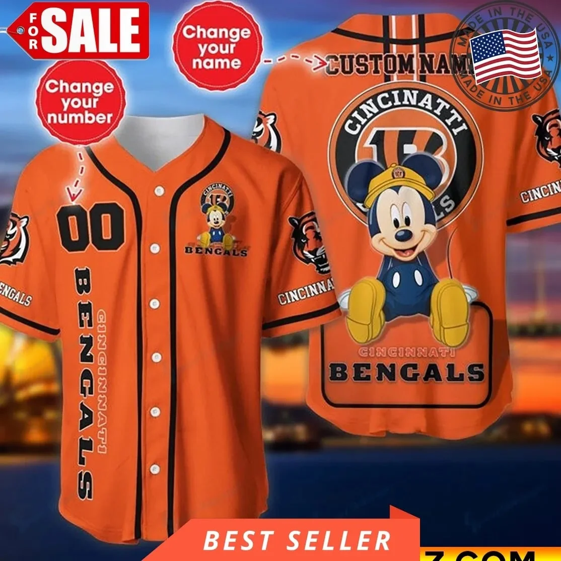 Cincinnati Bengals Personalized Baseball Jersey 806