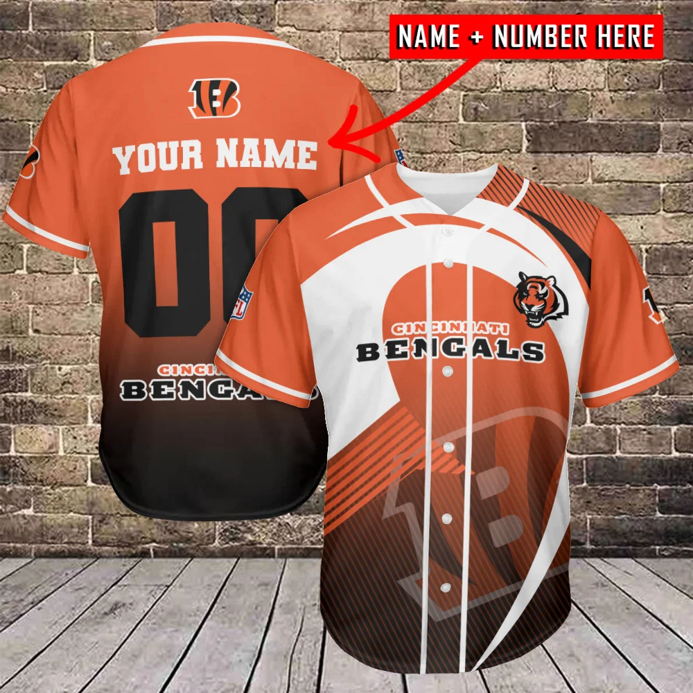 Cincinnati Bengals Personalized Baseball Jersey 659