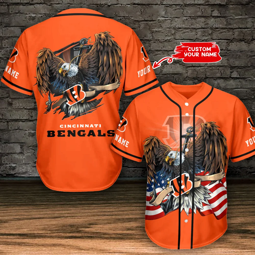 Cincinnati Bengals Personalized Baseball Jersey 558
