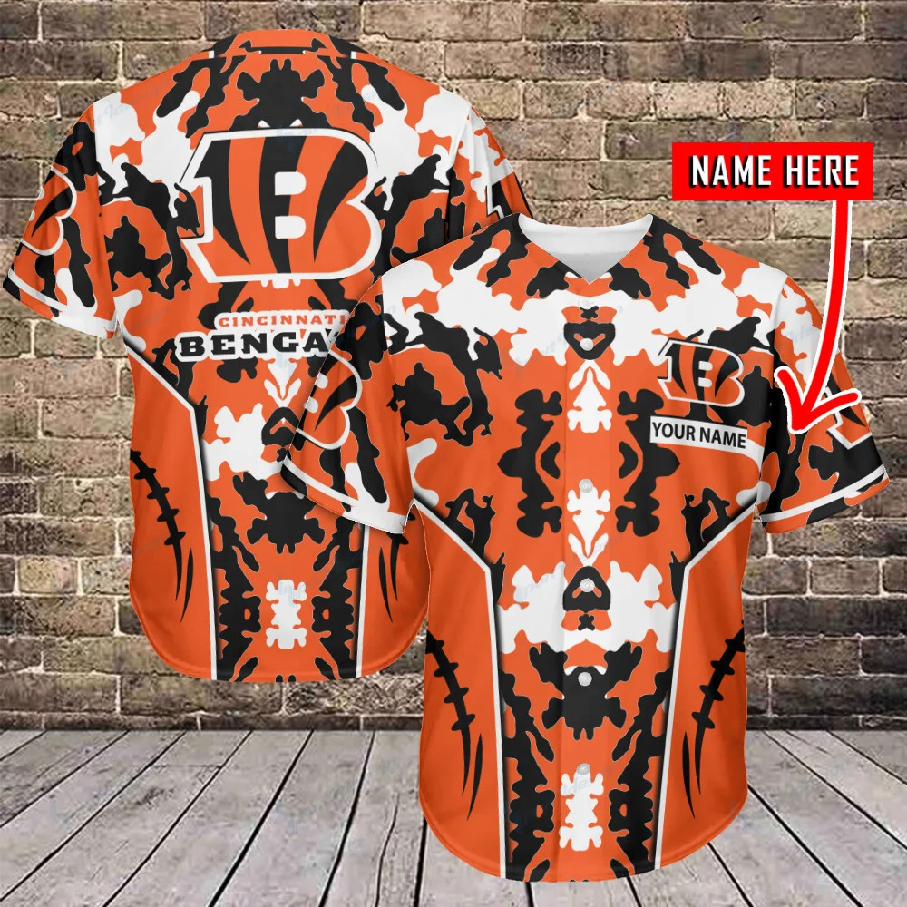 Cincinnati Bengals Personalized Baseball Jersey 240