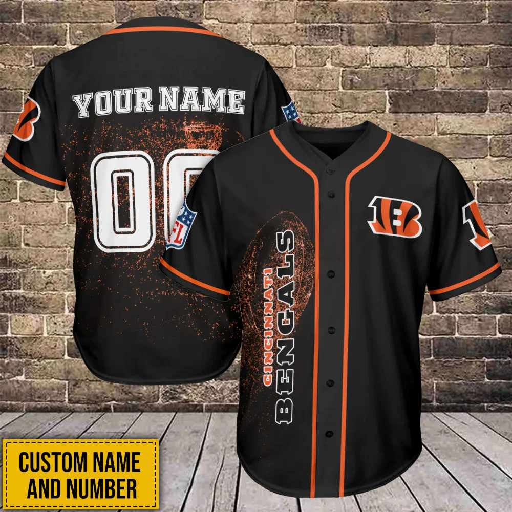 Cincinnati Bengals Personalized Baseball Jersey 609
