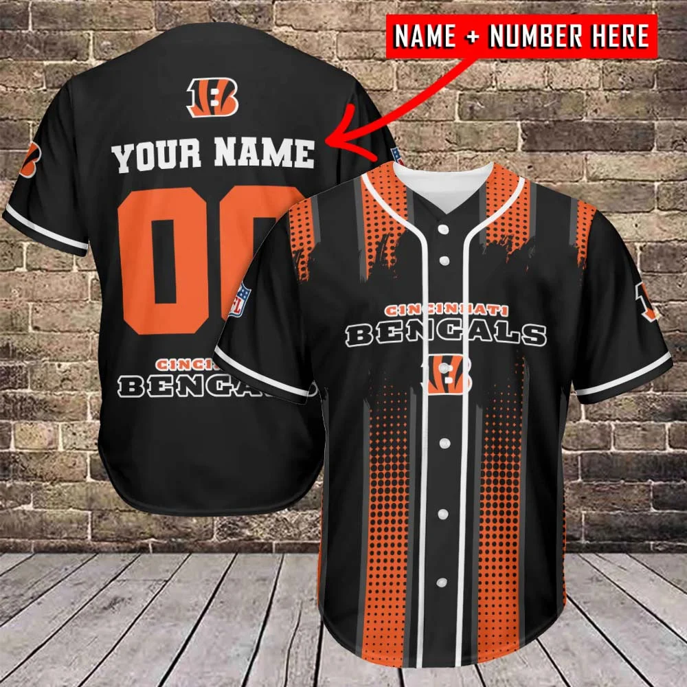 Cincinnati Bengals Personalized Baseball Jersey 643