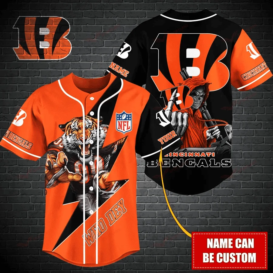 Cincinnati Bengals Personalized Baseball Jersey 473